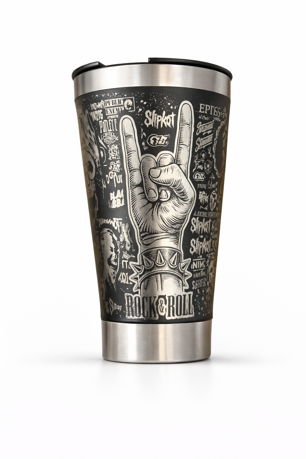 Copo Termico 473ml | Personalizado a Laser - Bandas Rock e Roll